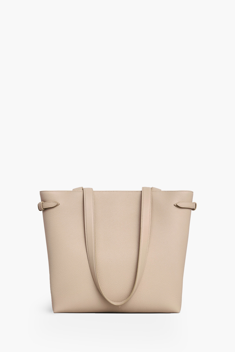 CELINE Small Cabas Anais Cuir Triomphe Shoulder Bag in Cappuccino Grained Calfskin 2