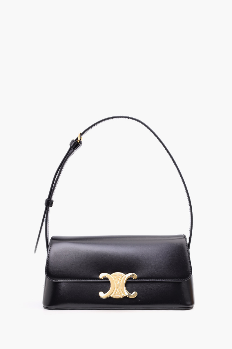 CELINE Diane Shoulder Bag in Black Calfskin 0