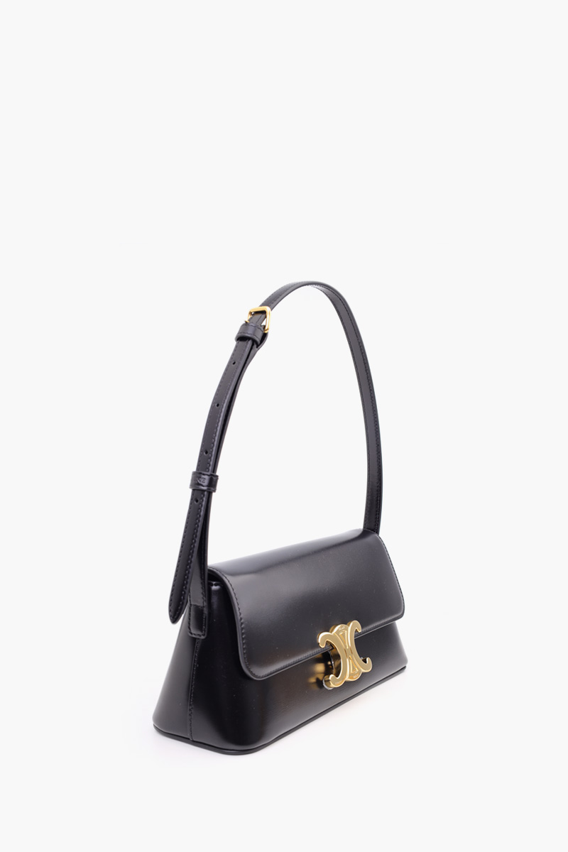 CELINE Diane Shoulder Bag in Black Calfskin 1