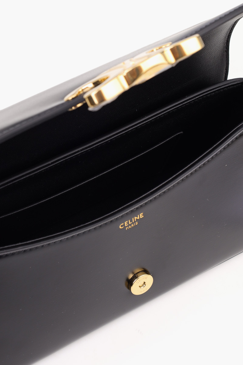 CELINE Diane Shoulder Bag in Black Calfskin 3
