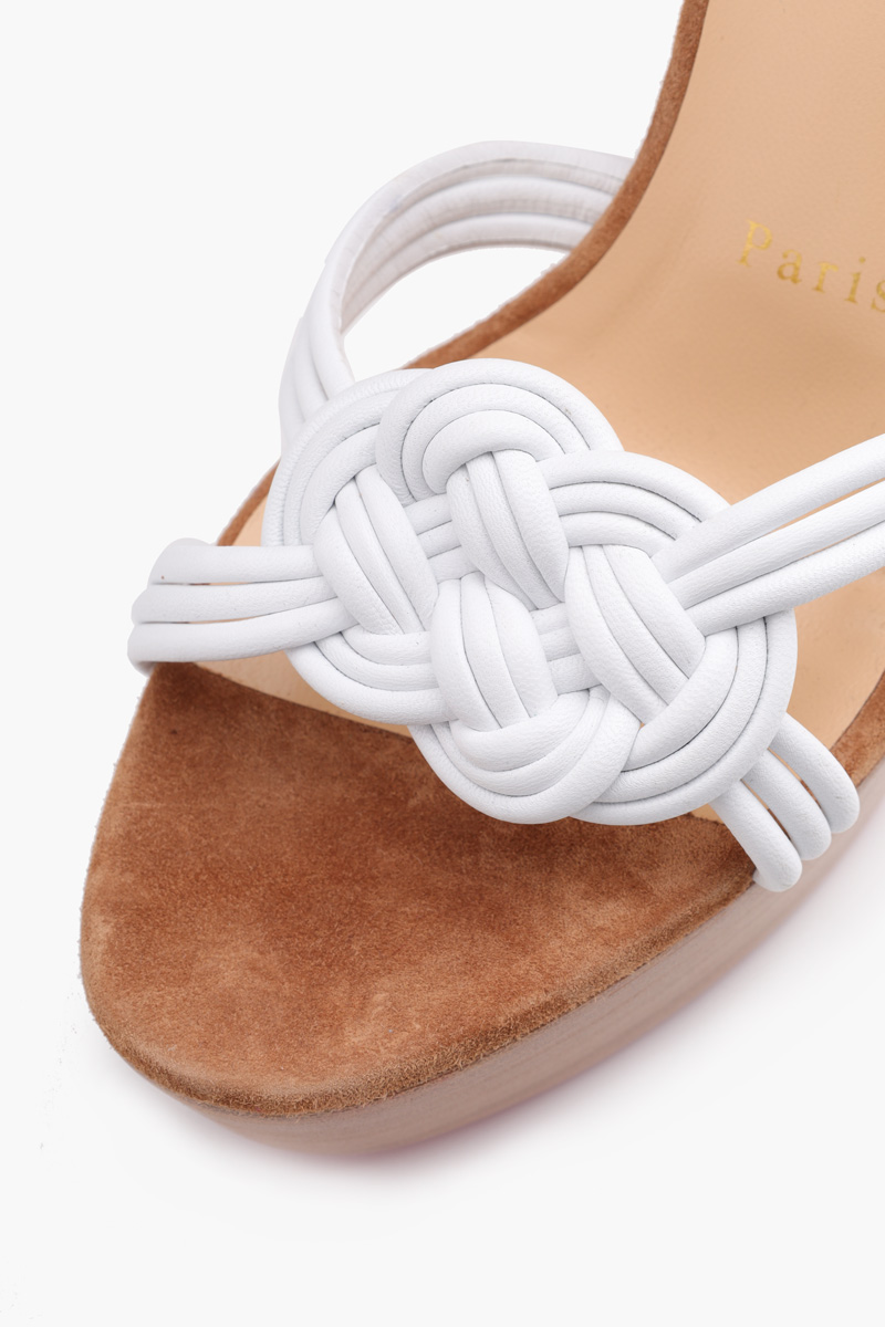 CHRISTIAN LOUBOUTIN Ella 130mm in White Nappa Leather 4