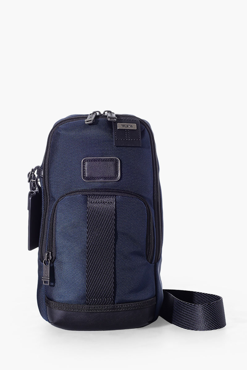 TUMI Fife Slim Sling Bag in Navy/Black Ballistic Nylon 0