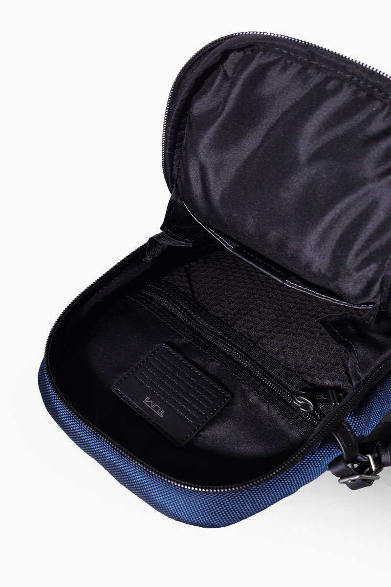 TUMI Fife Slim Sling Bag in Navy/Black Ballistic Nylon 3
