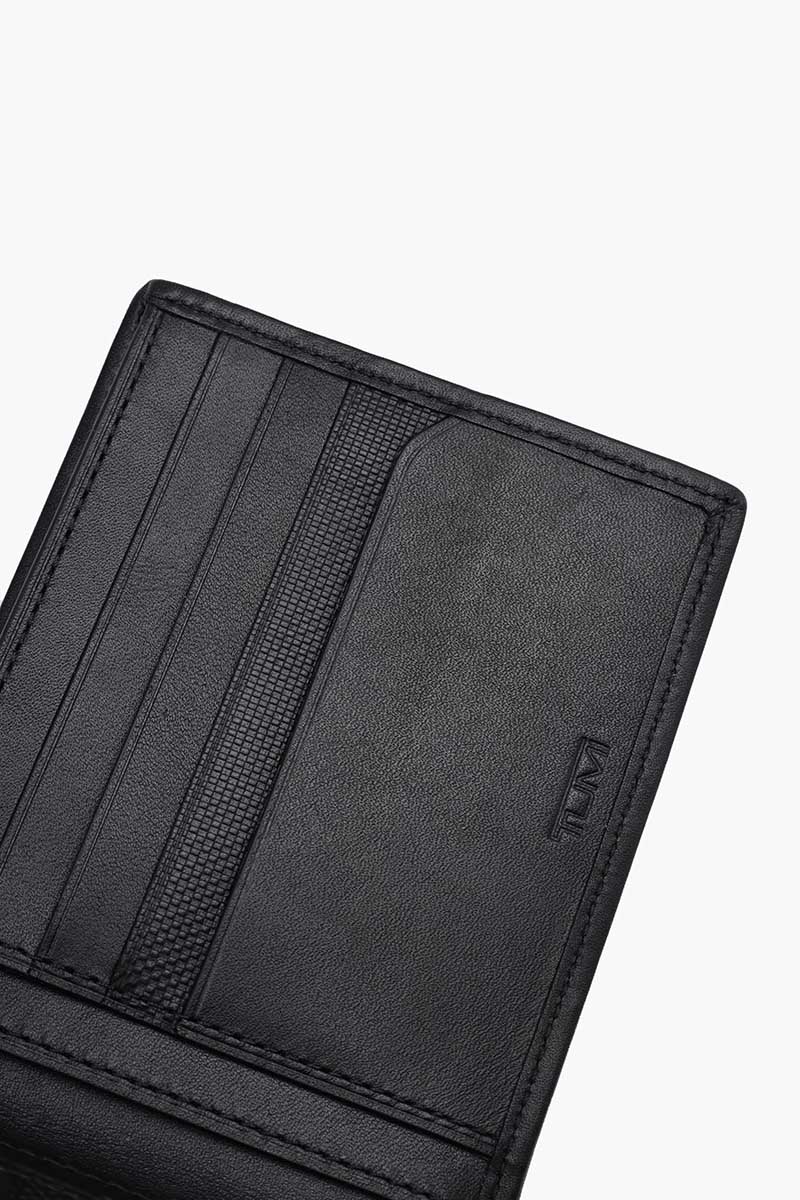 TUMI Alpha Global Double Billfold Wallet in Black Ballistic Nylon 4