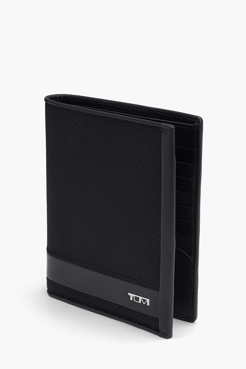 TUMI Alpha Passport Case in Black Ballistic Nylon 2