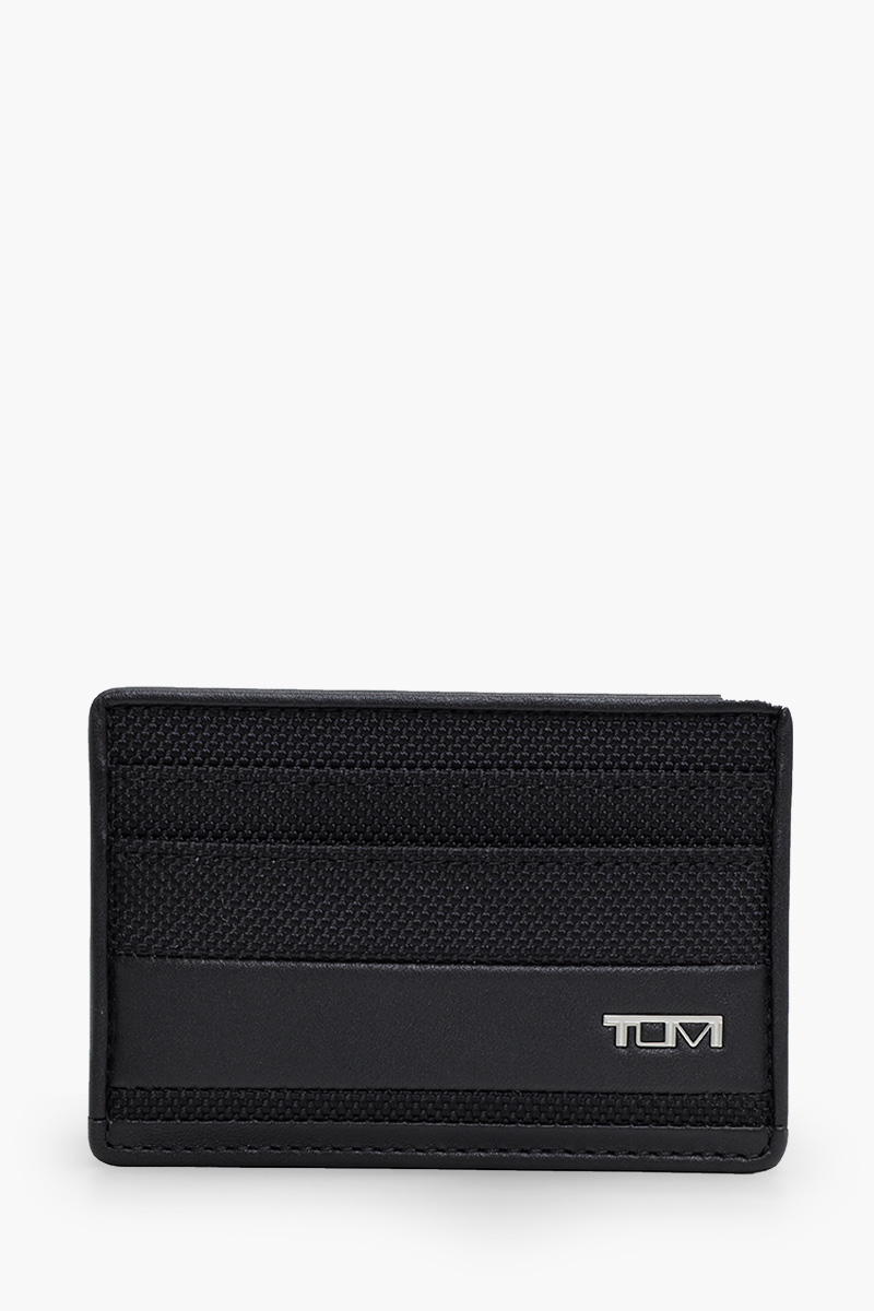 TUMI Alpha Slim Card Case in Black Ballistic Nylon 0