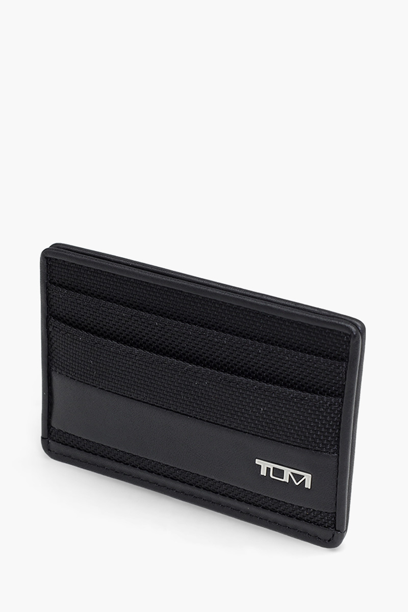 TUMI Alpha Slim Card Case in Black Ballistic Nylon 2