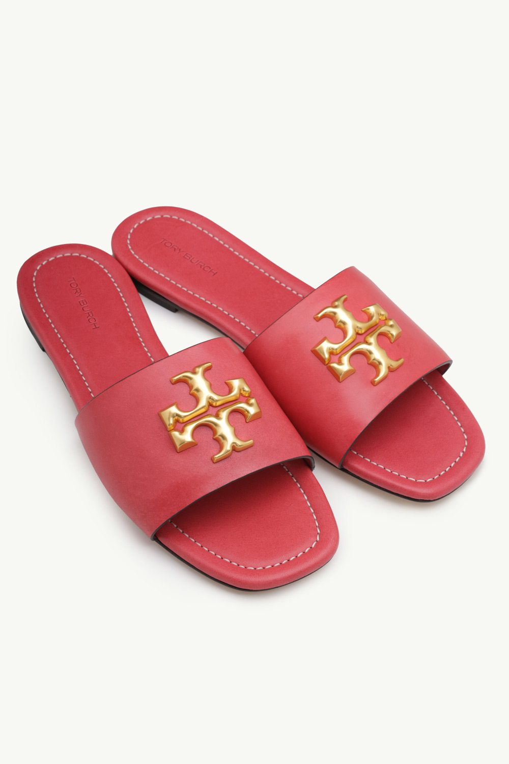 TORY BURCH Women Eleanor Slide in Bordeaux Smooth Leather GHW 1