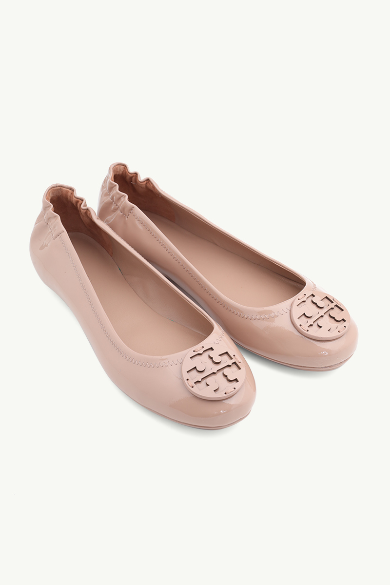 TORY BURCH Women Minnie Travel Ballet in Vintage Mauve Patent Leather 1