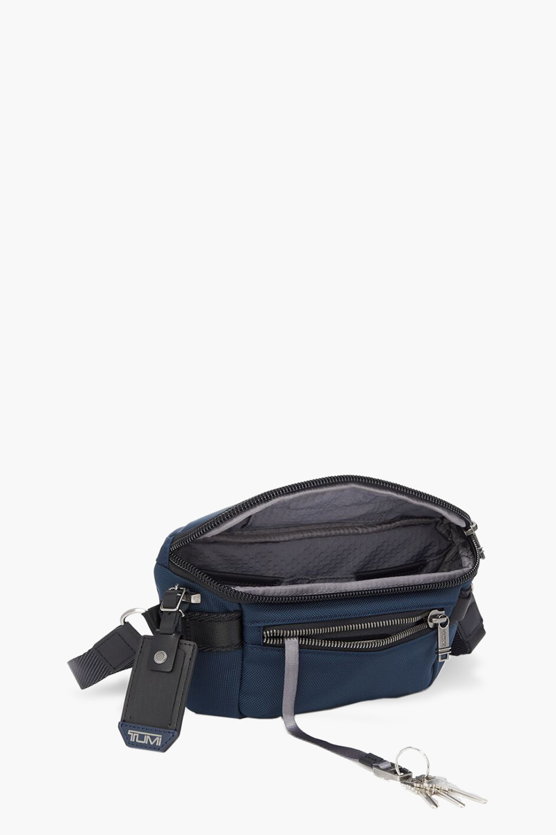 TUMI Alpha Bravo Classified Waist Pack in Navy Ballistic 2