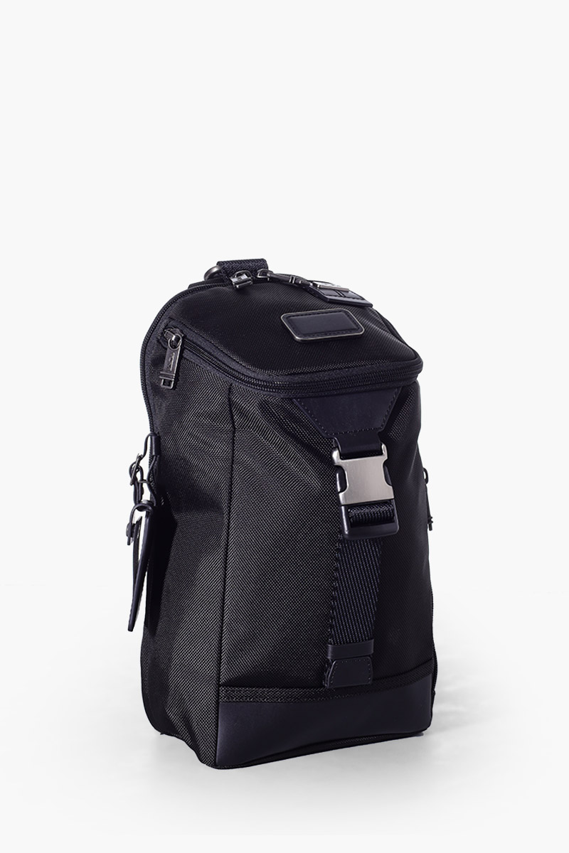 TUMI Harrison Woodland Sling Bag in Black Ballistic Nylon 2