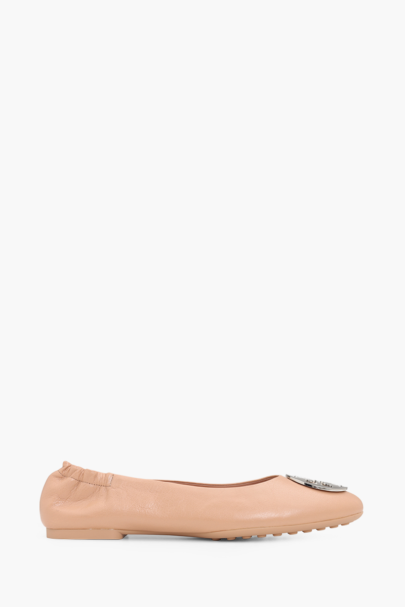 TORY BURCH Claire Flat Ballerina in Light Sand 0