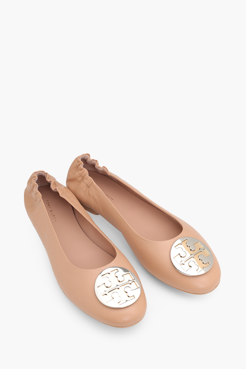 TORY BURCH Claire Flat Ballerina in Light Sand 1