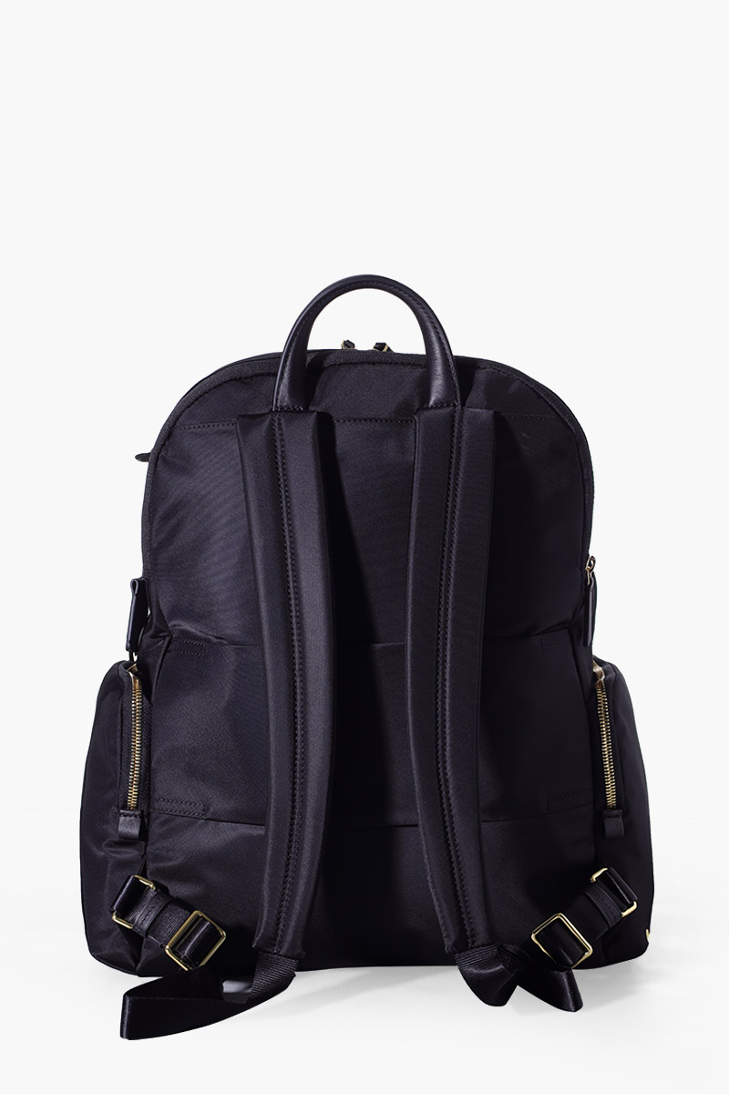 TUMI Vista Caren Backpack in Black/Gold Nylon 1