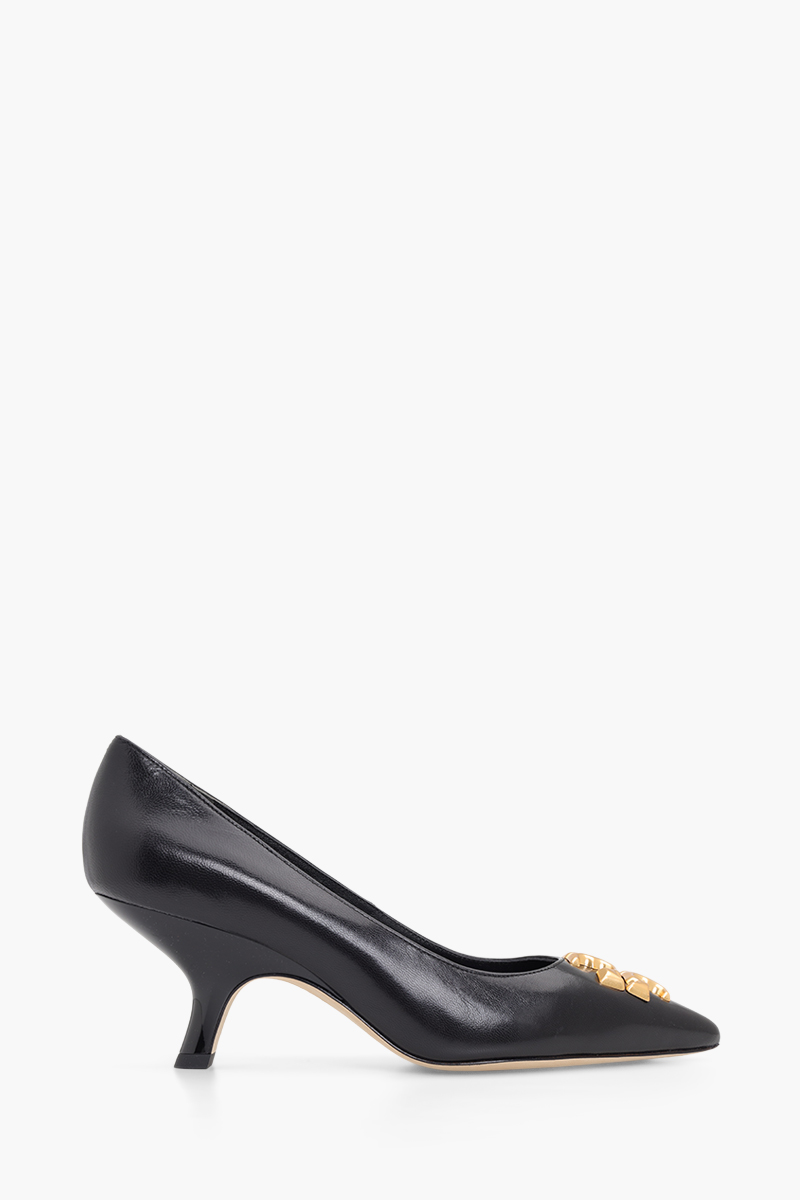 TORY BURCH Eleanor Angled Pump 65mm in Black Leather 0