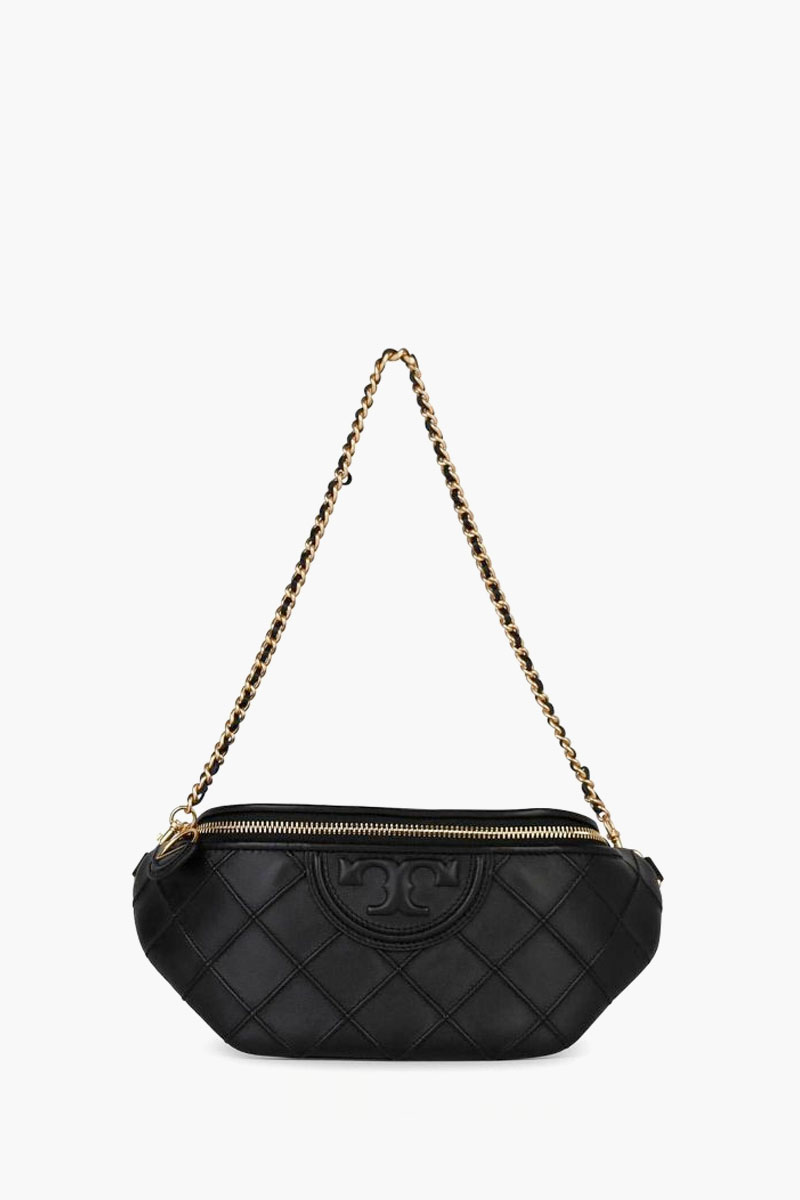 TORY BURCH Fleming Soft Convertible Belt Bag in Black Nappa Leather 0