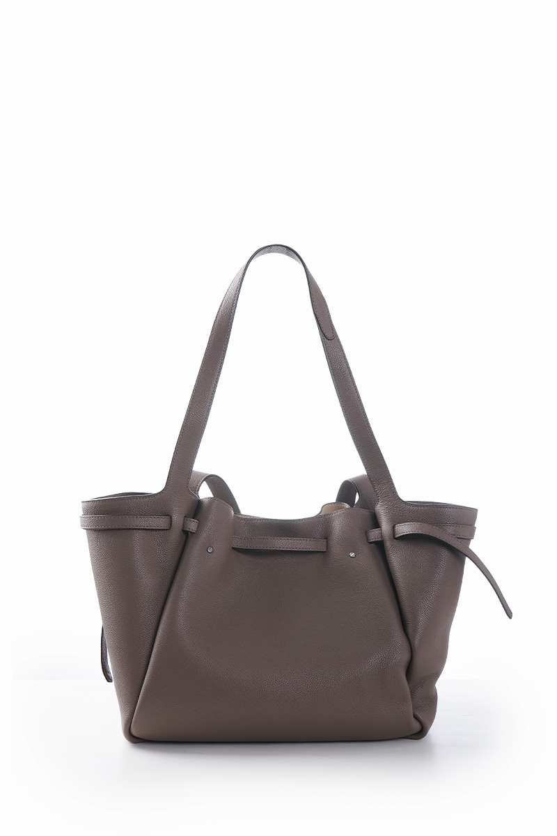 TORY BURCH Large Romy Tote Bag in Coffee Soft Pebbled Leather 2