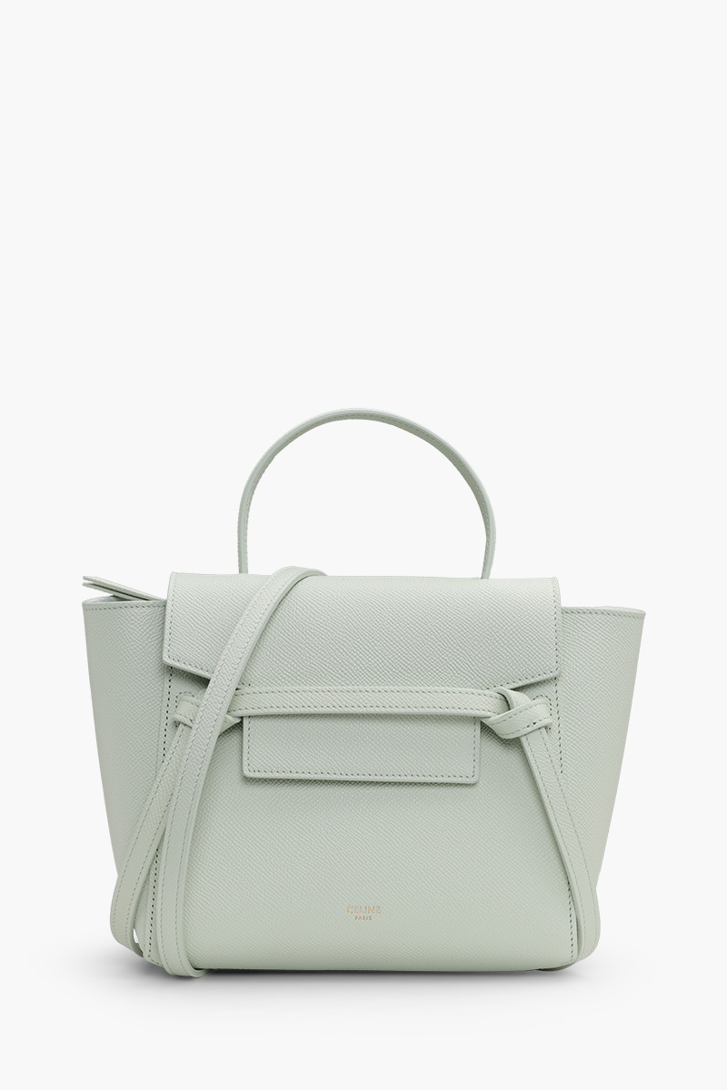 CELINE Nano Belt Bag in Jade Grained Leather 0