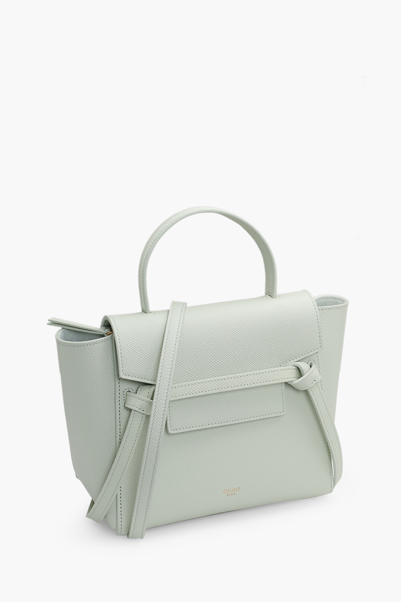 CELINE Nano Belt Bag in Jade Grained Leather 2