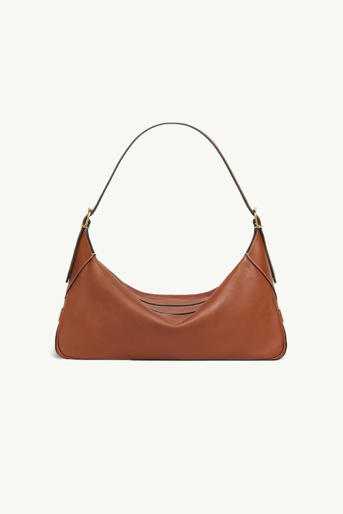 CELINE Medium Romy Shoulder Bag in Tan Supple Calfskin 0