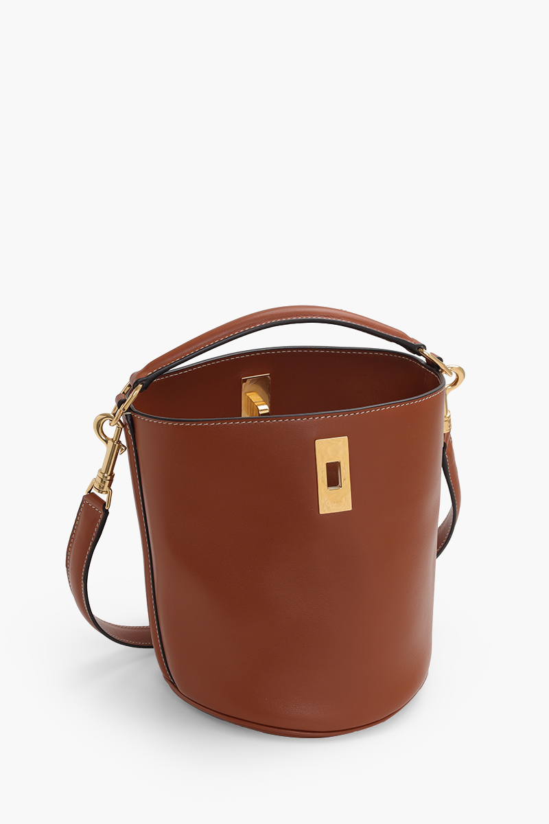 CELINE Teen Bucket 16 in Tan Smooth Calfskin with Shoulder Strap 2