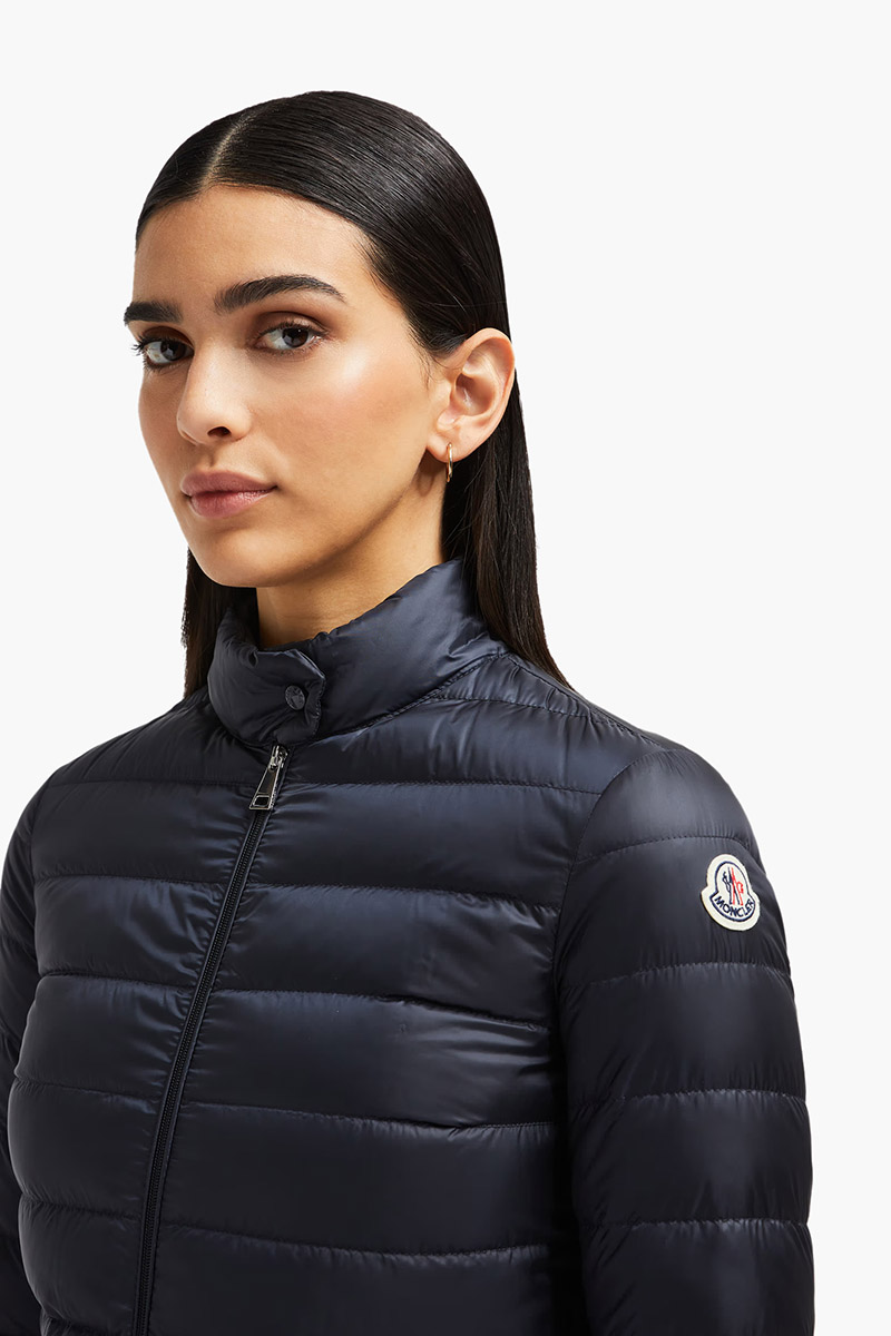 MONCLER Women Lans Quilted Short Down Jacket in Night Blue 3