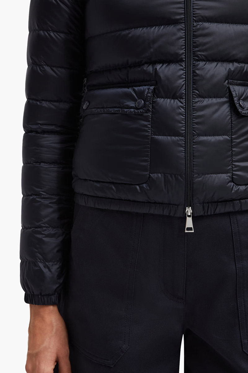MONCLER Women Lans Quilted Short Down Jacket in Night Blue 4