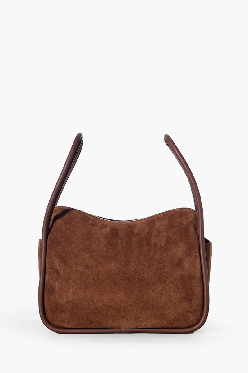 PRADA Darling Hand Bag in Cocoa Brown Suede GHW 1