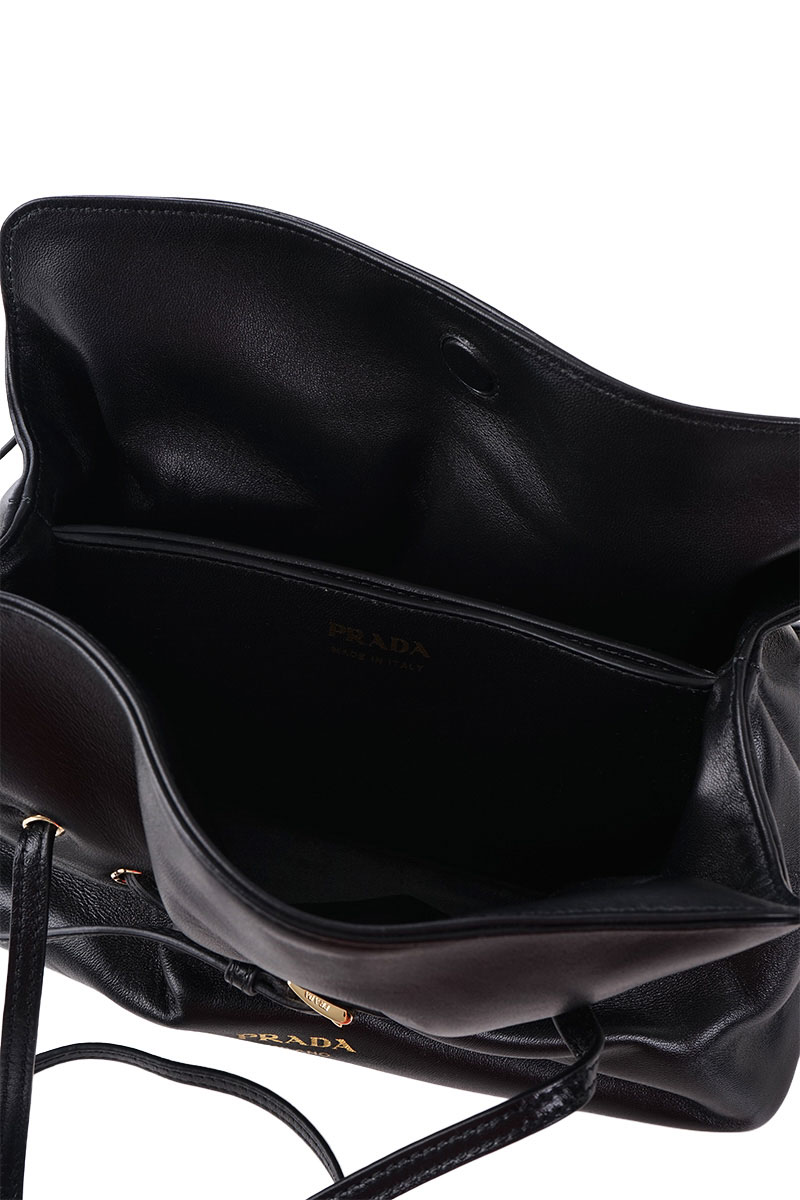 PRADA Small Dada Shoulder Bag in Black Nappa Leather 3
