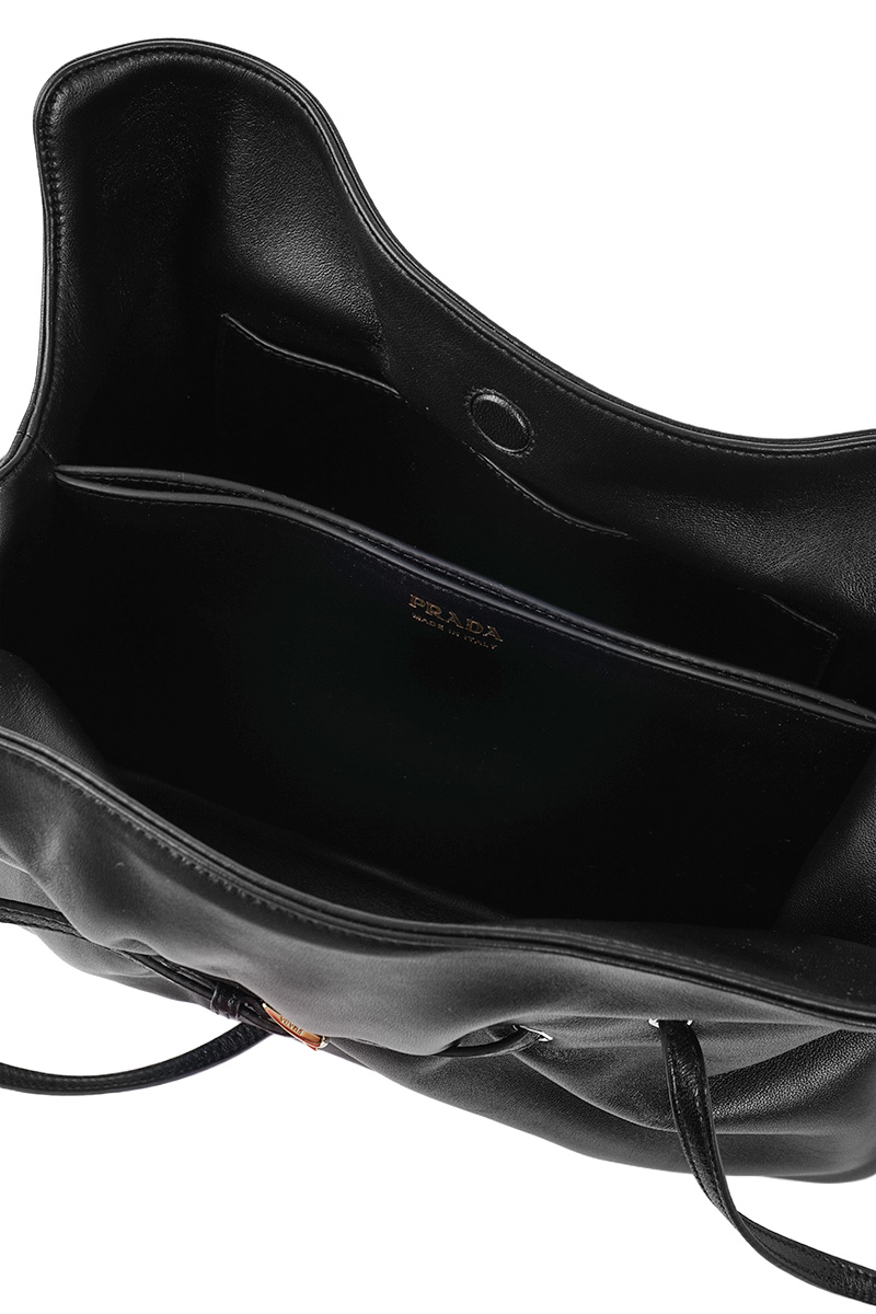 PRADA Large Dada Shoulder Bag in Black Nappa Leather 3