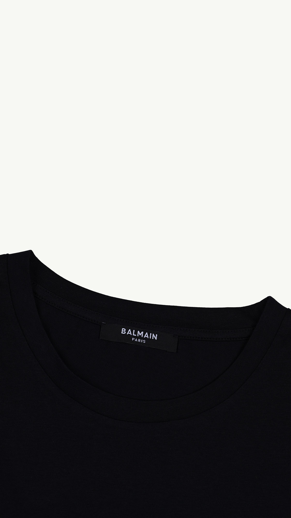 BALMAIN Women Balmain Paris Flocked Suede Logo T-Shirt in Black/White 3