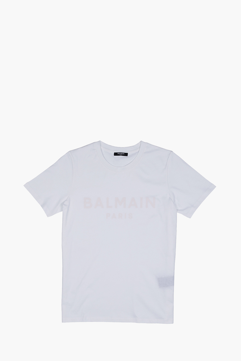 BALMAIN Women Balmain Paris Logo T-Shirt in White/Pink 0