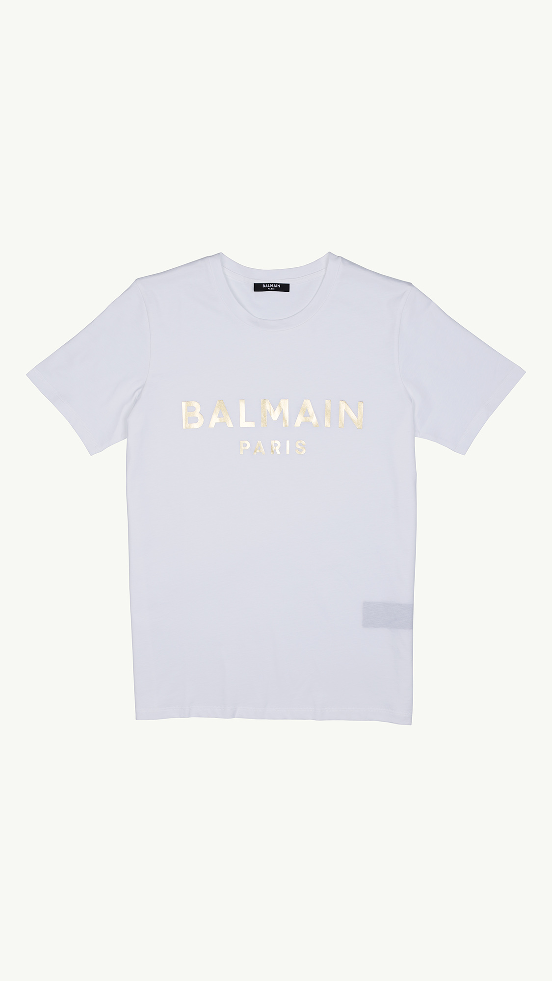 BALMAIN Women Balmain Paris Metallic Logo T-Shirt in White/Gold 0