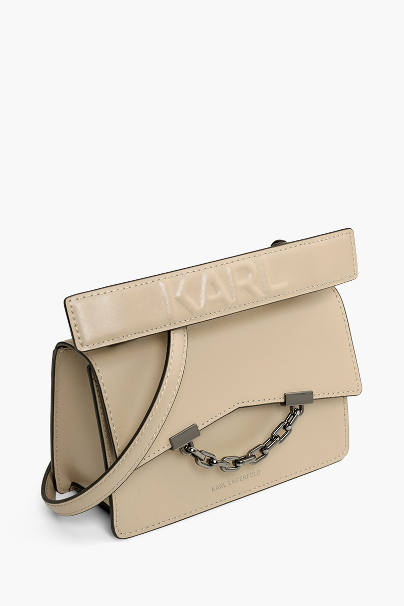KARL LAGERFELD Mini K/Karl Seven Chain Shoulder Bag in Desert Leather 2