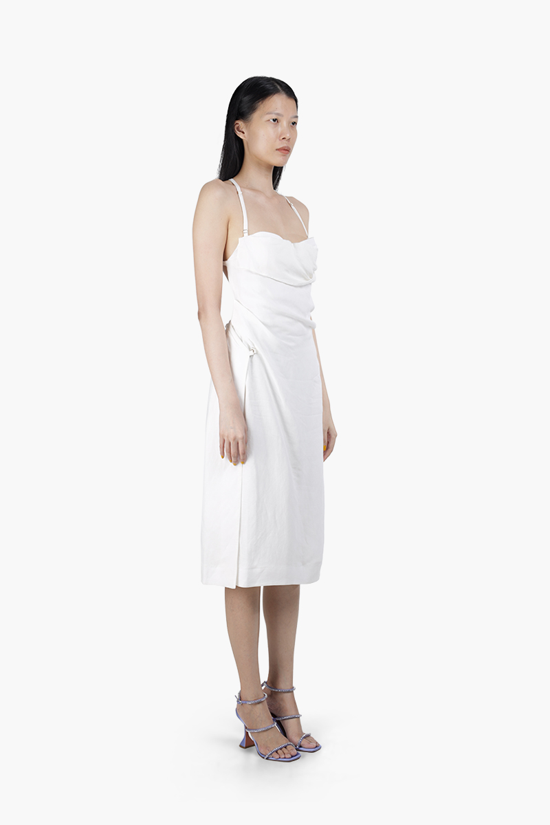 JACQUEMUS Women La Robe Laurier in Ecru 2