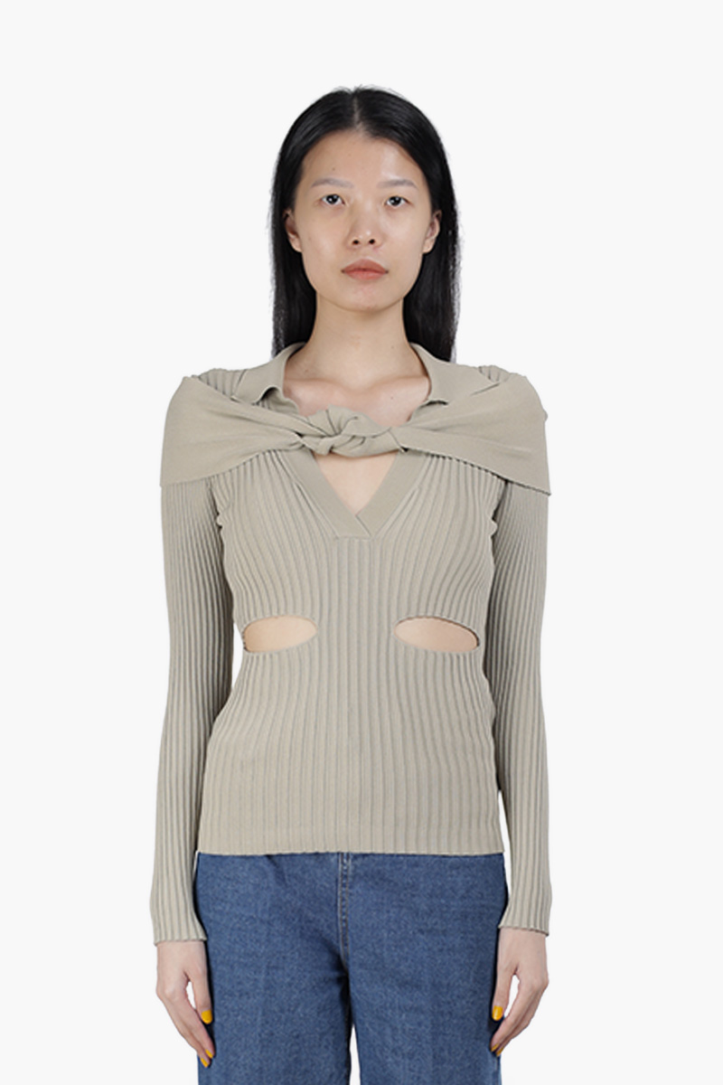 JACQUEMUS Women La Maille Asco Jumper in Beige 0