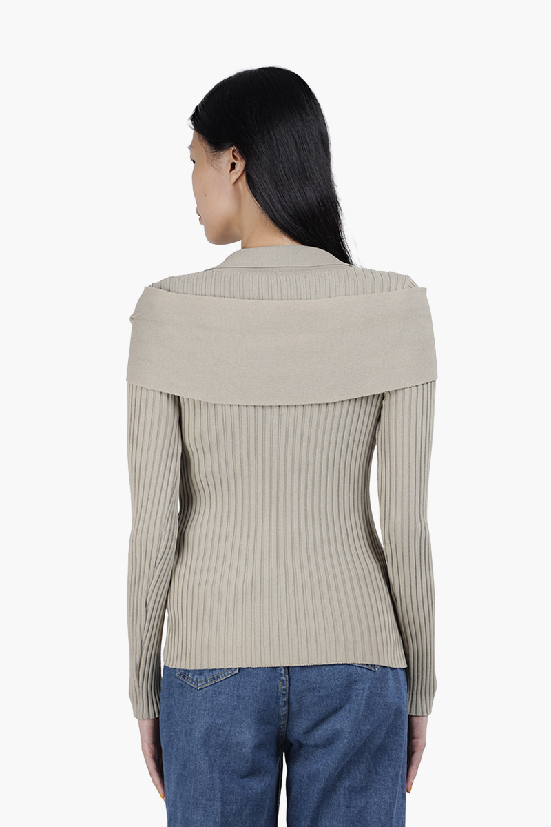 JACQUEMUS Women La Maille Asco Jumper in Beige 1