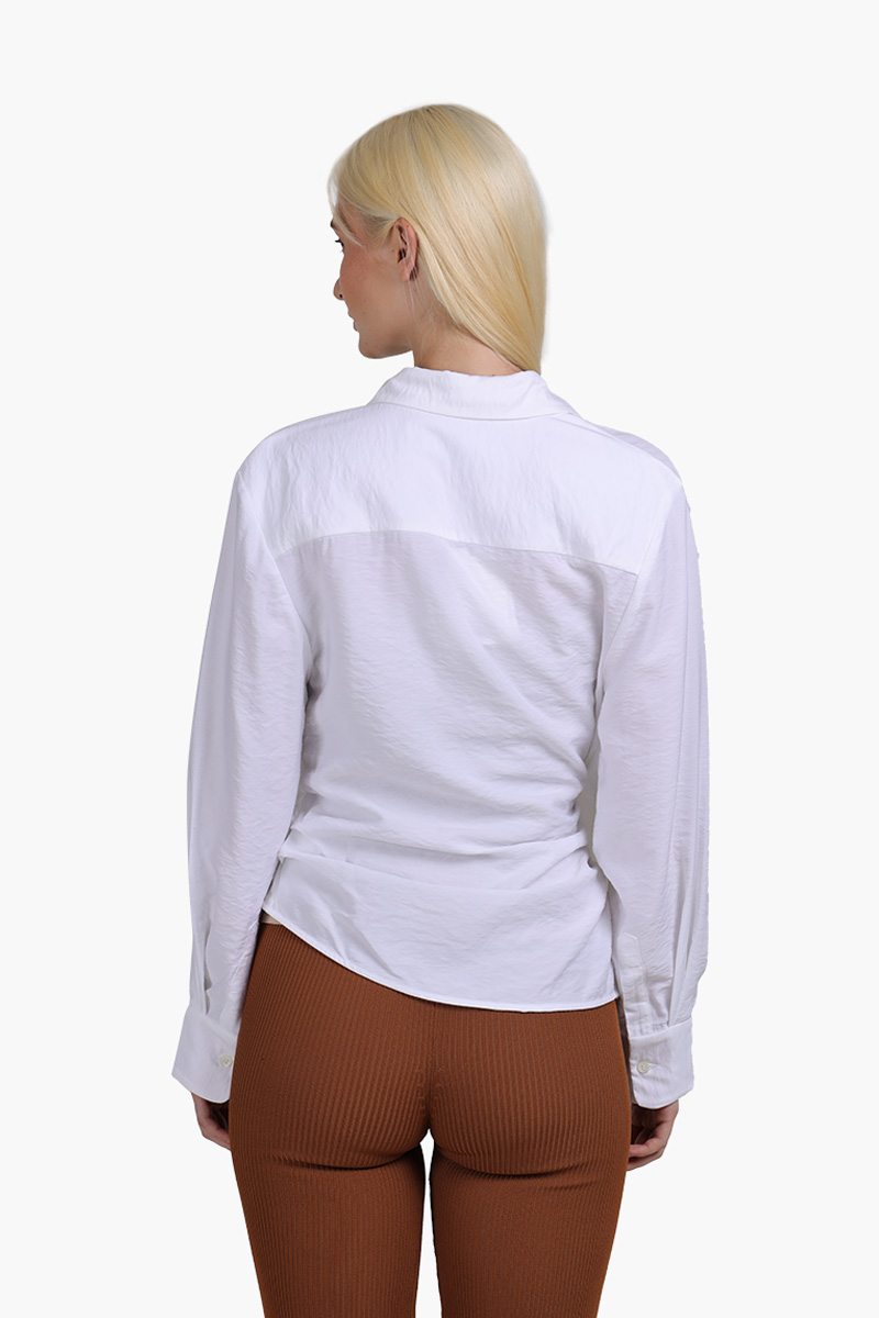 JACQUEMUS Women La Chemise Bahia Tied-Sash Shirt in White 1