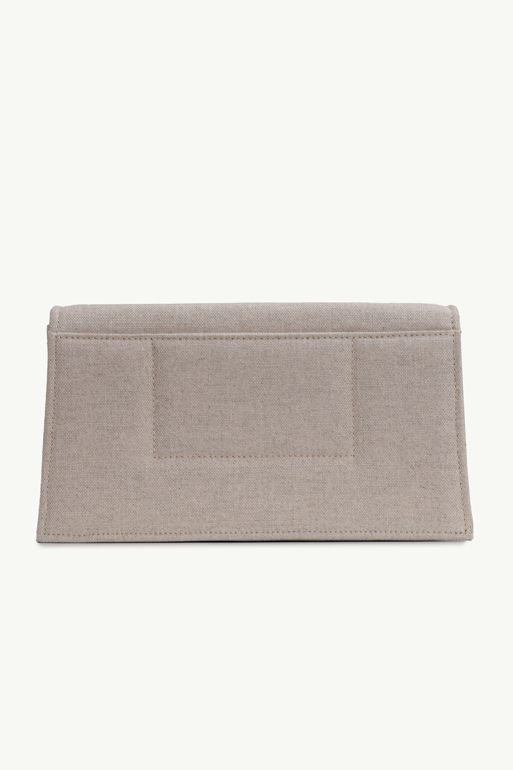 JACQUEMUS Le Bambino Homme Flap Shoulder Bag in Light Greige with Cotton Strap 1