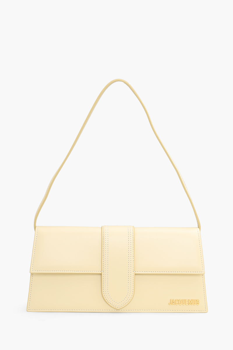 JACQUEMUS Le Bambino Long Bag in Ivory Cowskin 0