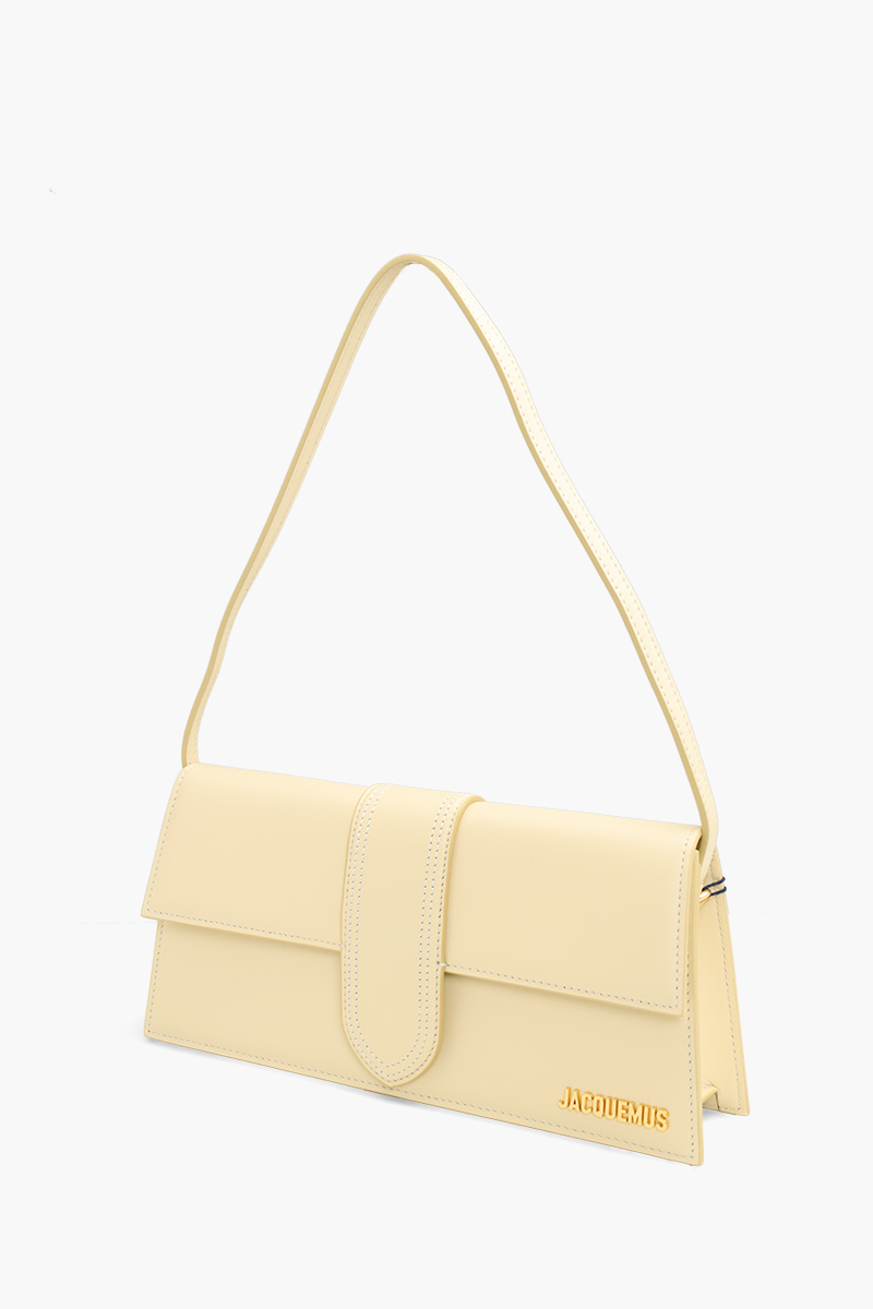 JACQUEMUS Le Bambino Long Bag in Ivory Cowskin 2