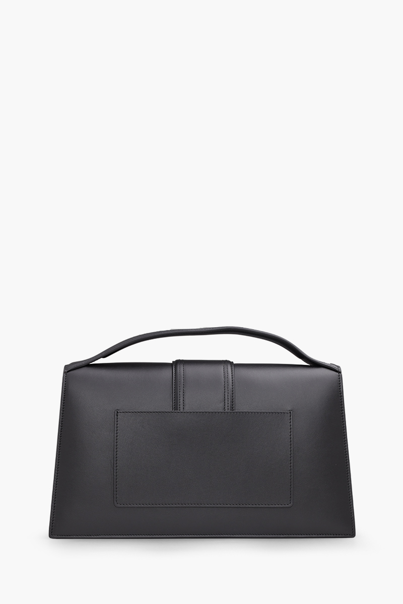 JACQUEMUS Le Bambinou Flap Bag in Black Smooth Leather  1