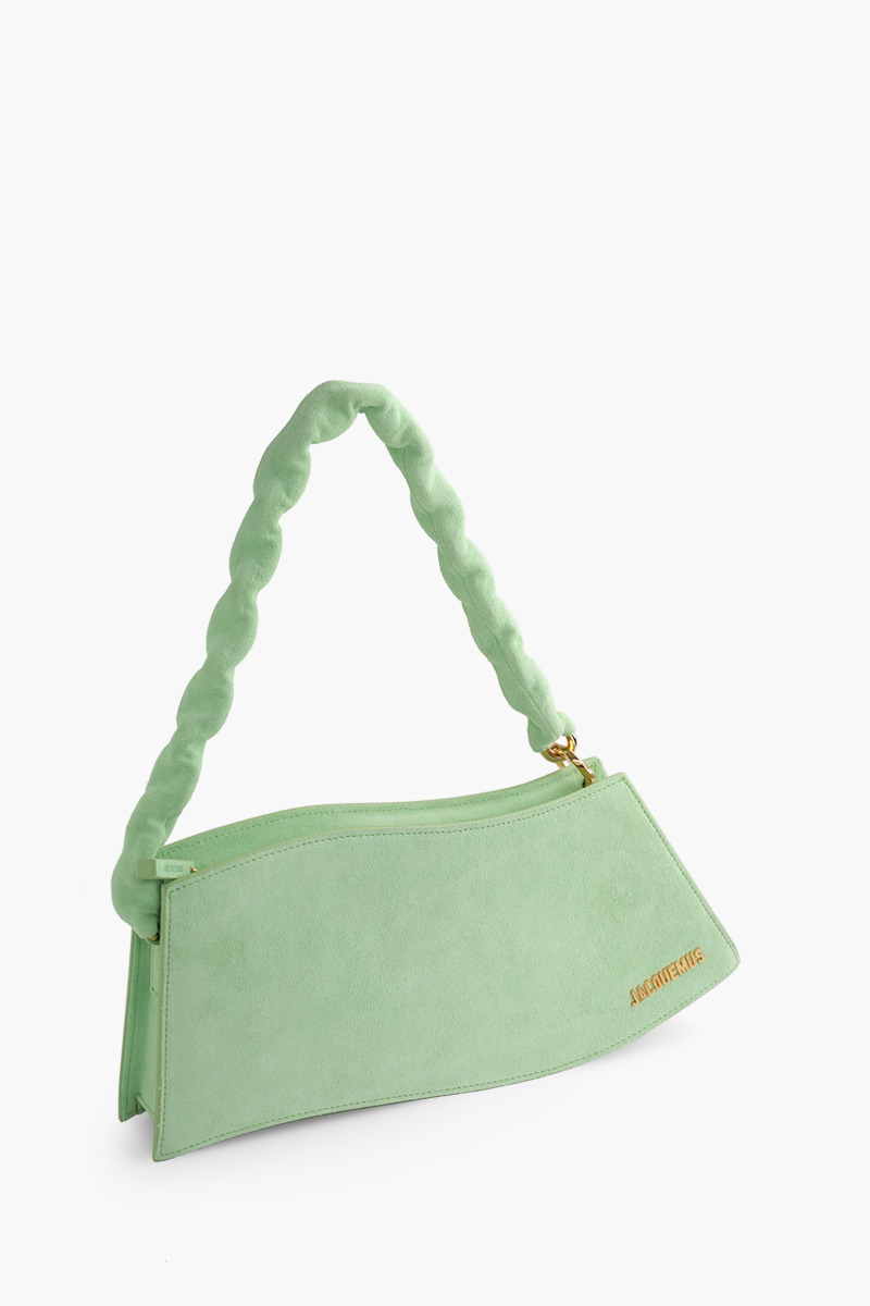 JACQUEMUS La Vague Bag in Light Green Suede 2