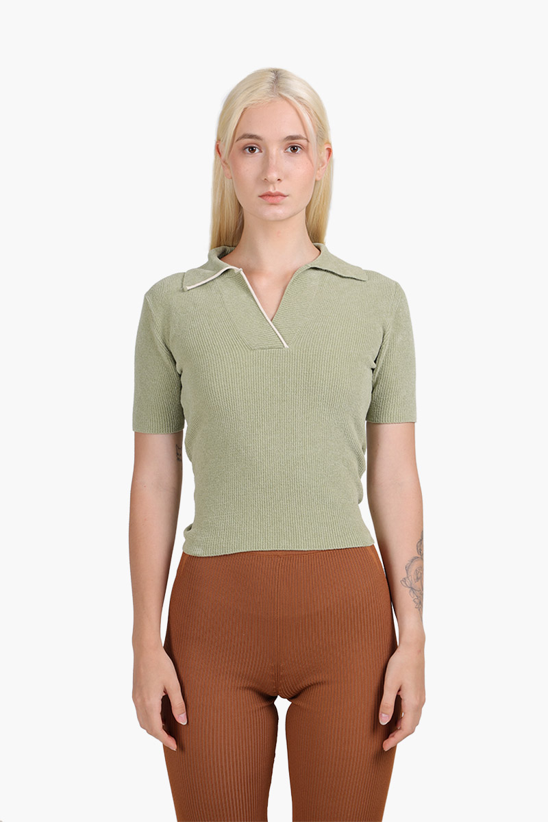 JACQUEMUS Women Le Polo Bagnu in Khaki 0