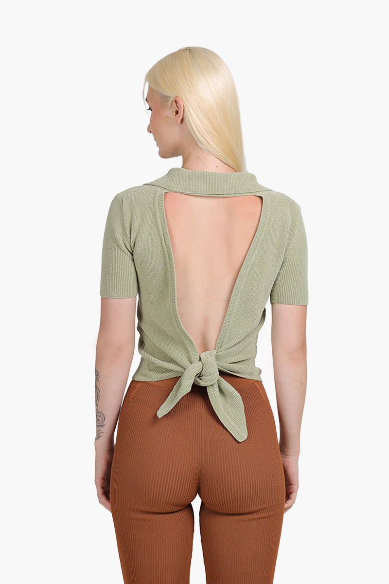 JACQUEMUS Women Le Polo Bagnu in Khaki 1