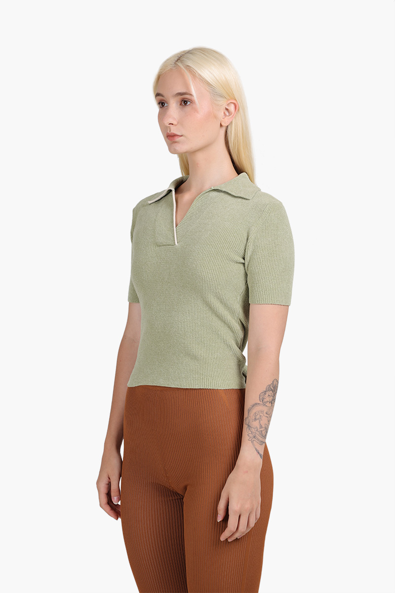 JACQUEMUS Women Le Polo Bagnu in Khaki 2