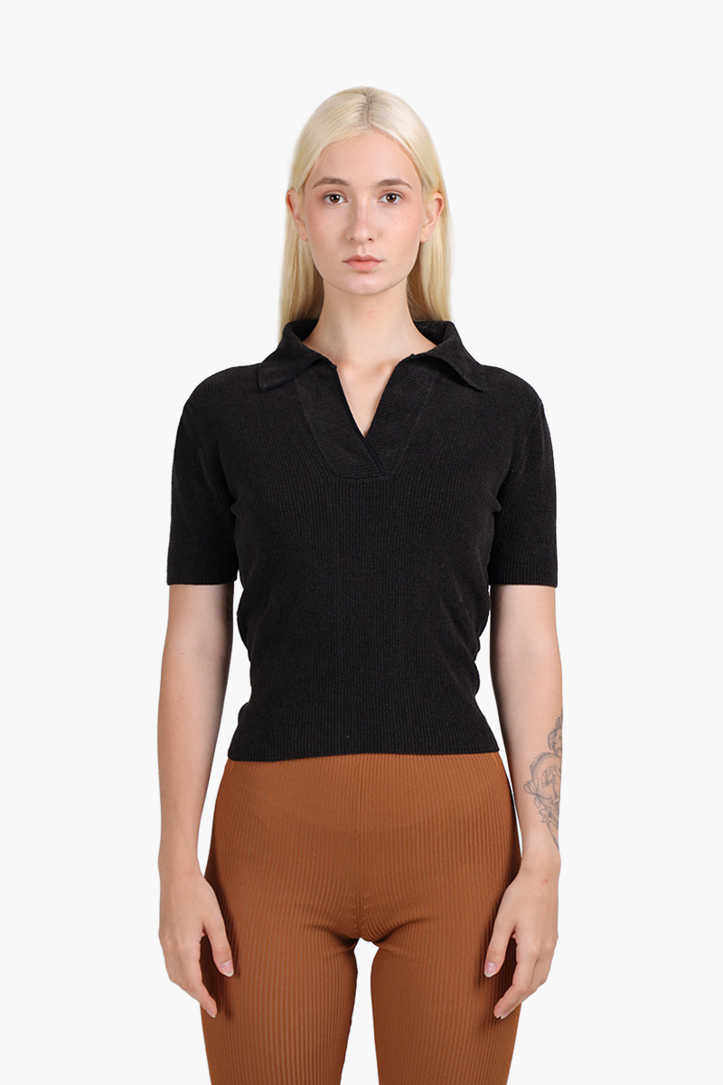 JACQUEMUS Women Le Polo Bagnu in Dark Brown 0