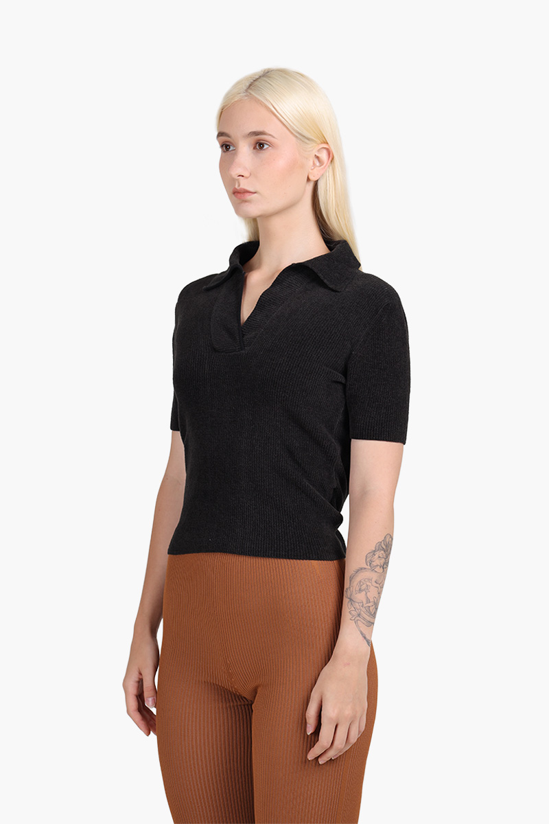 JACQUEMUS Women Le Polo Bagnu in Dark Brown 2