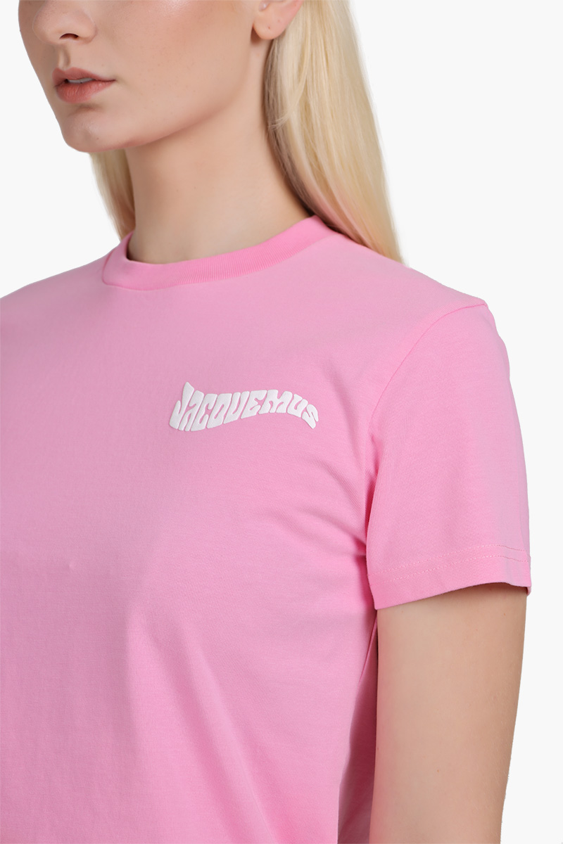 JACQUEMUS Women Le Camargue Boxy Fit T-Shirt in Pink 3