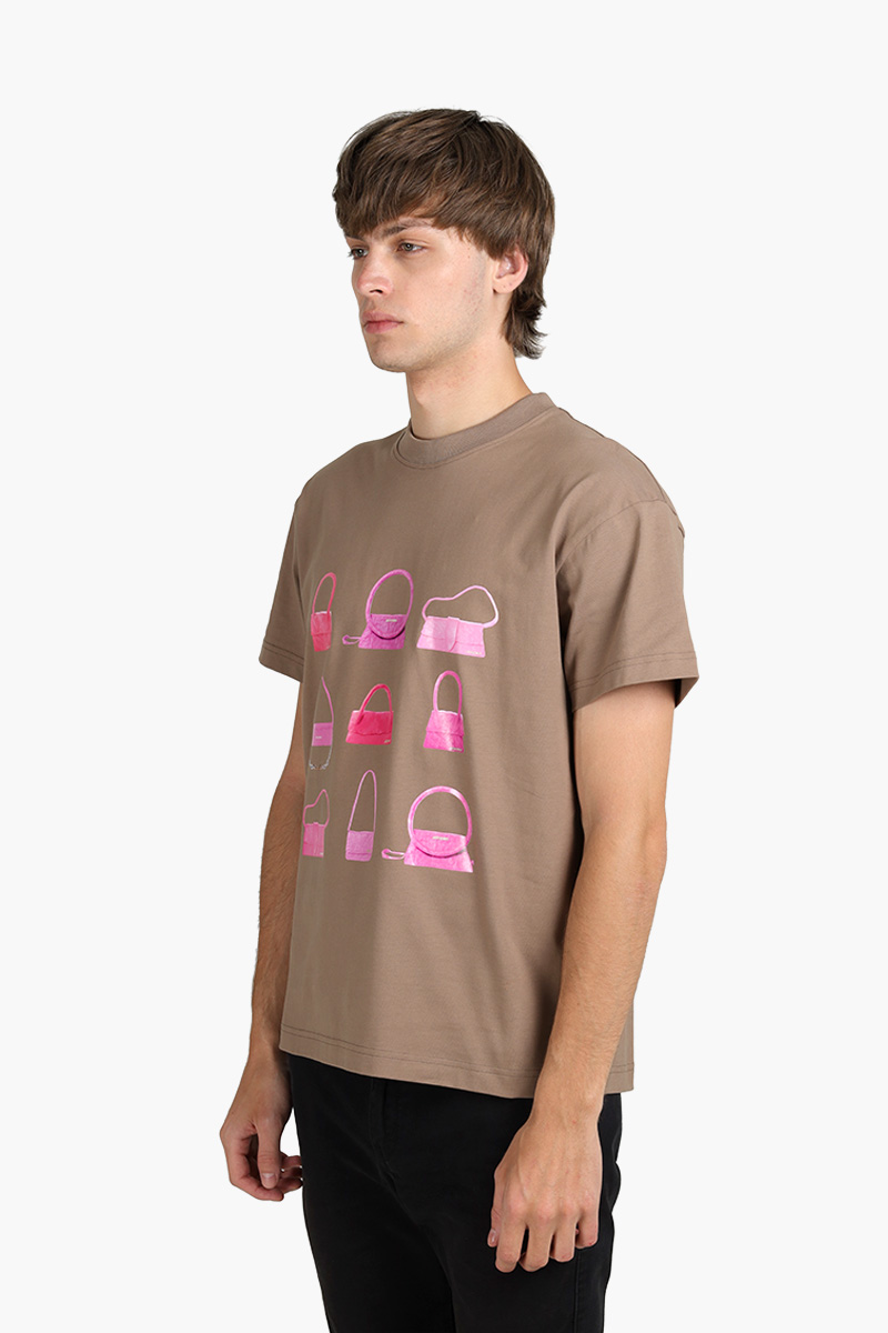 JACQUEMUS Le Sacs Multi Print Loose Fit T-Shirt in Brown 2